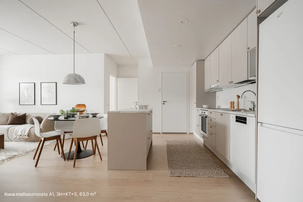 Söögituba - Modern Apartment with Balcony in Kuninkaantammi, Helsinki