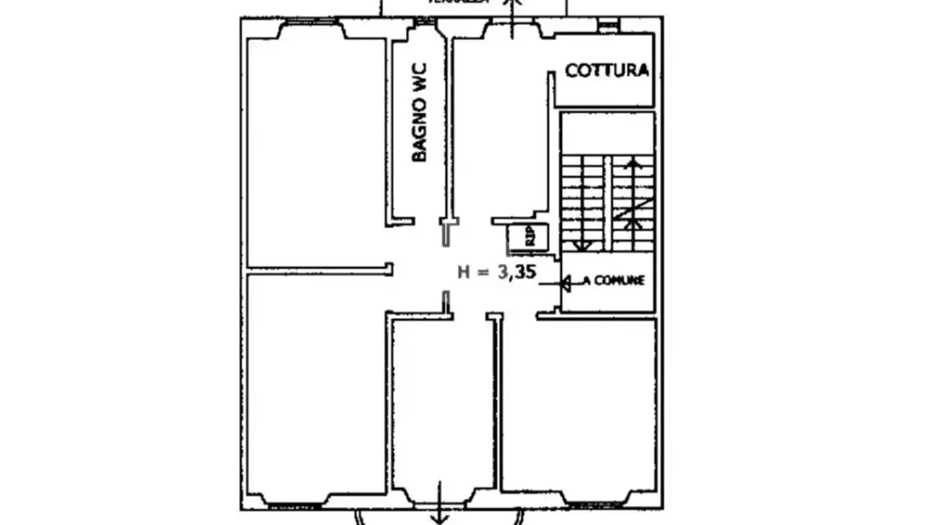 Plan - 5-Room Apartment with Balcony in Florence