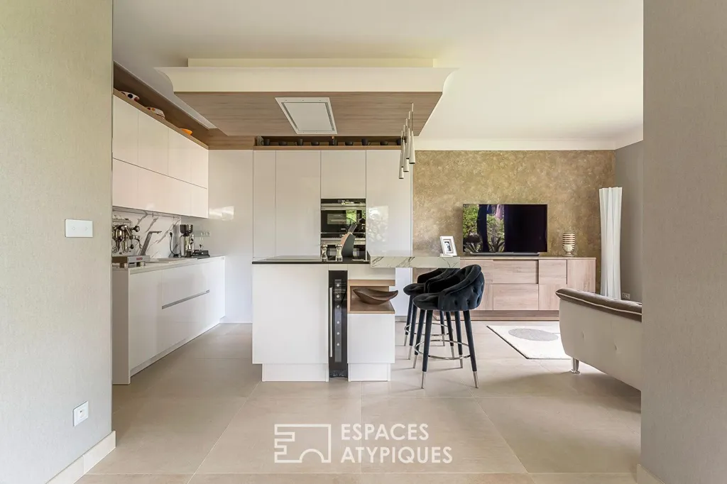 Cuisine - Appartement de Luxe avec Terrasse à Écully