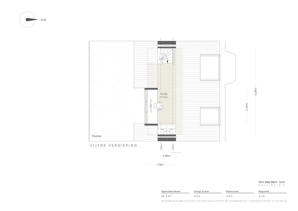 Plan - Luxury Apartment with Garden View in Amsterdam South