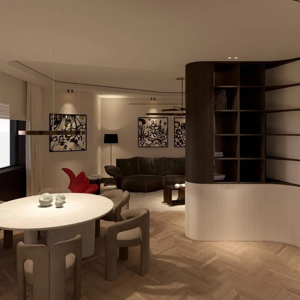 Söögituba - Modern Apartment with Balcony in Pinciano, Rome