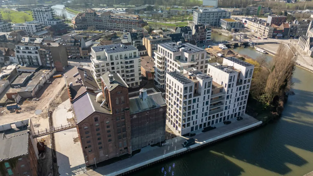 Vue aérienne - Appartement avec Terrasse à Deinze