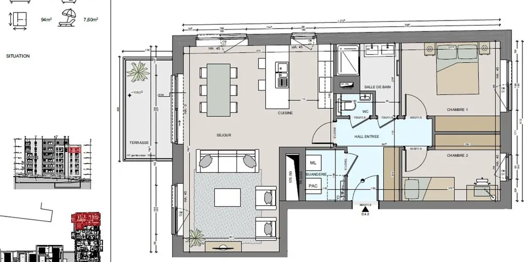Floor Plan - Apartment with Solar Panels in Namur