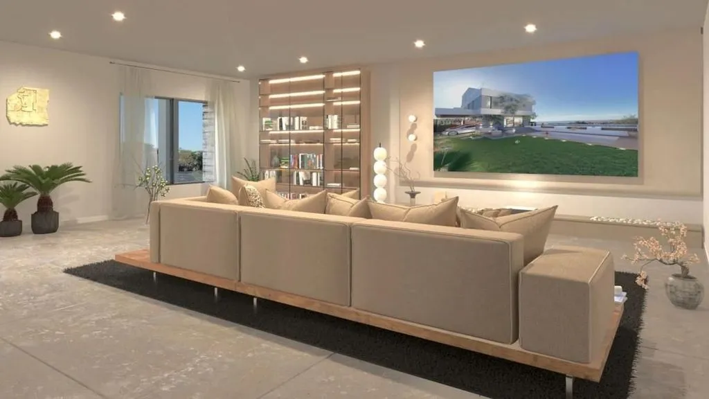 Living Room - Contemporary Villa with Sea View in Fuengirola