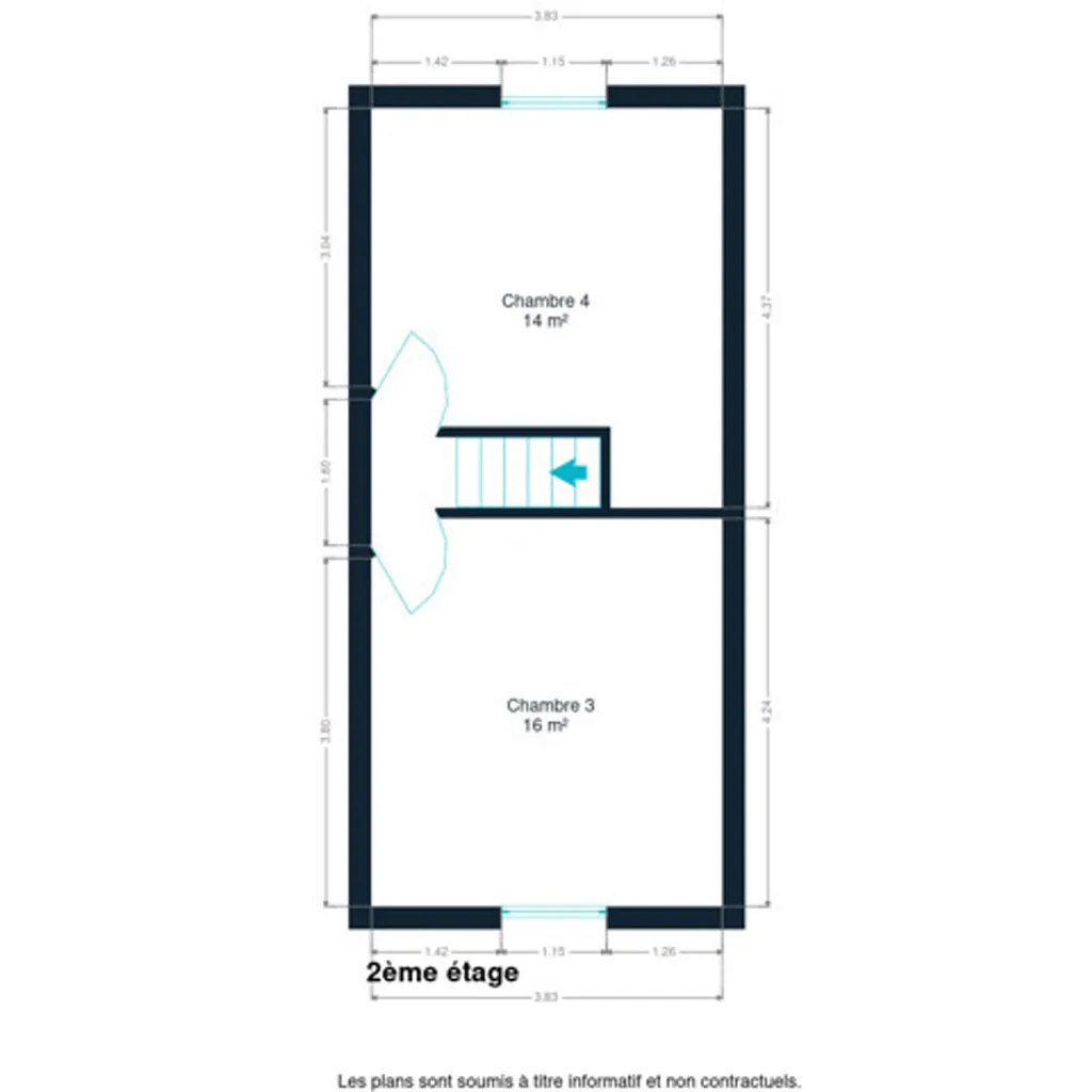 Plan - Maison Fonctionnelle avec Jardin à Dampremy