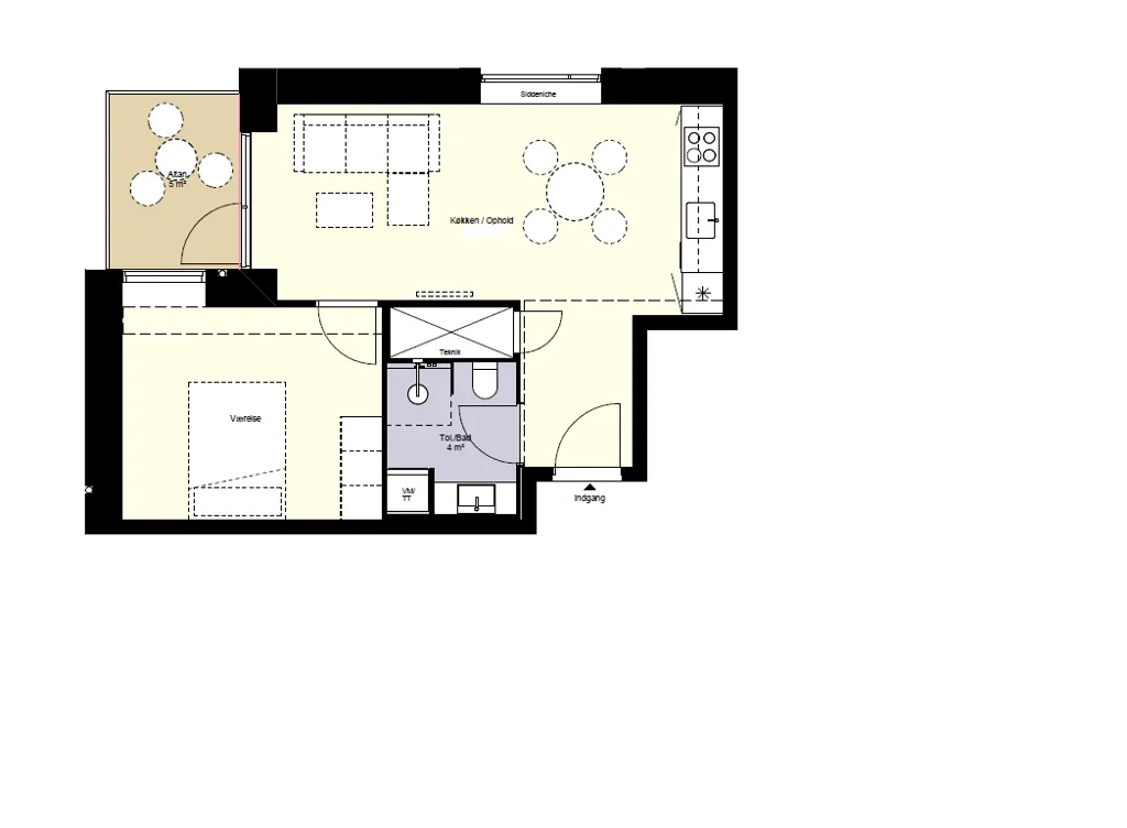 Plan - 2-Bed Apartment with Balcony in Central Location