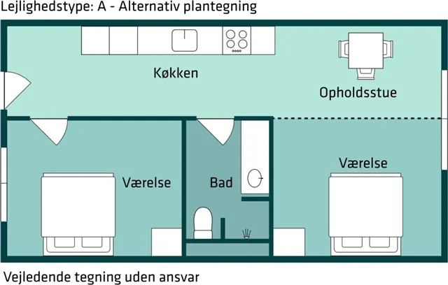 Floor Plan - Apartment with Terrace on Vintervej