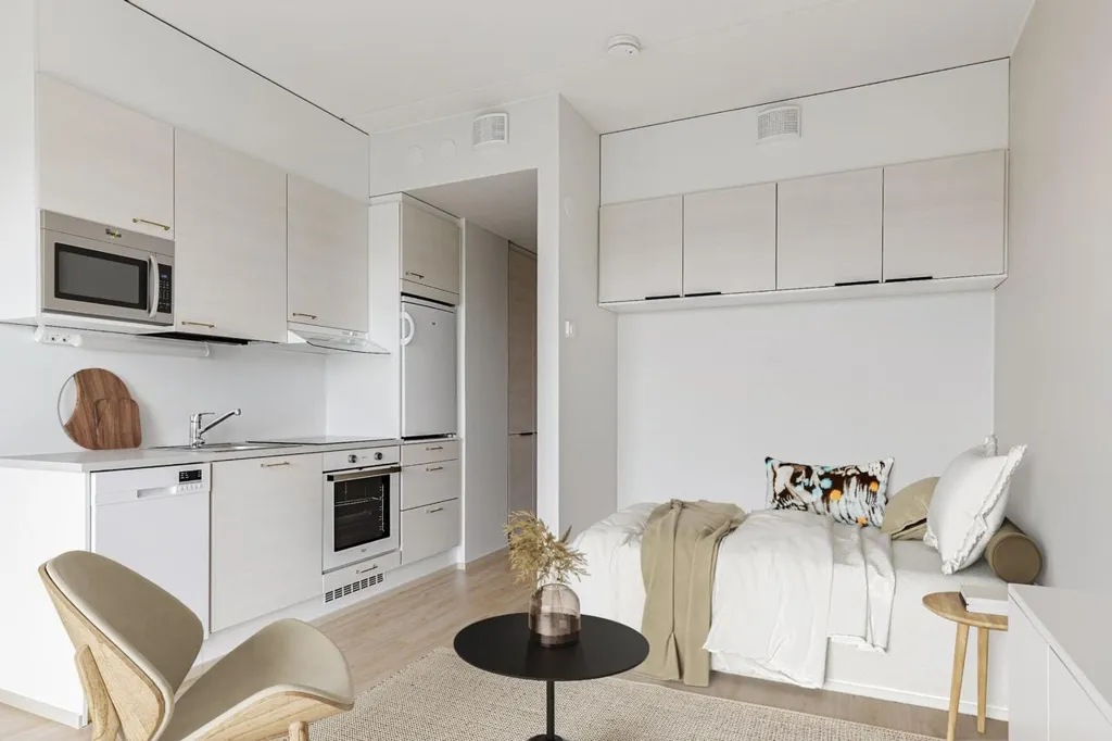 Living Room - Bright Penthouse with Balcony in Hämeenlinna