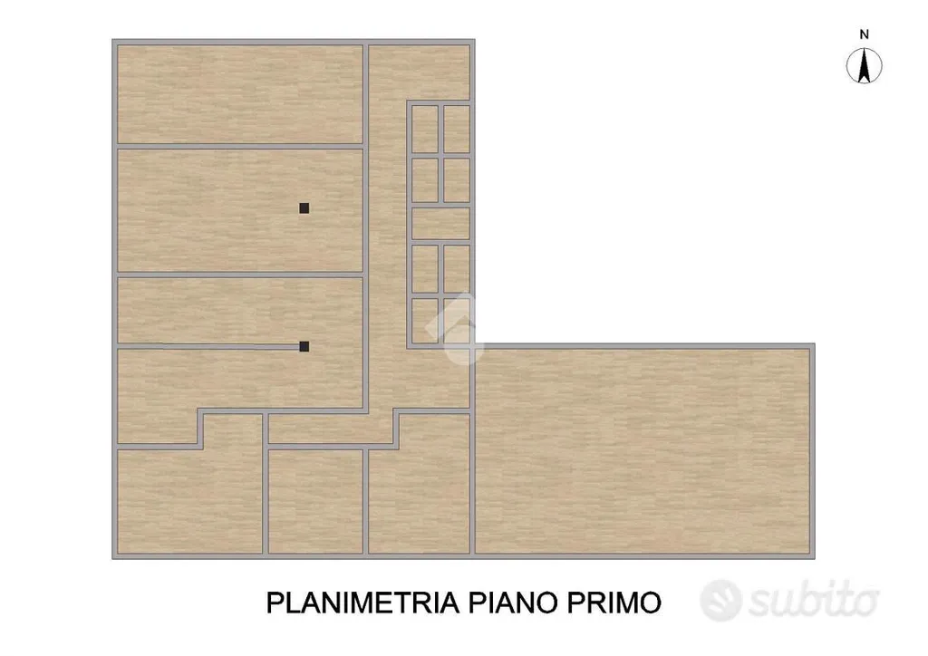 Plan - Office Space with Double Aspect in Piacenza