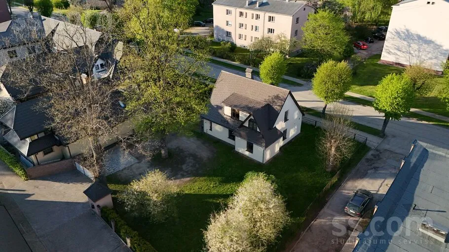 Vue aérienne - Two-Storey House with Garden in Sigulda Centre