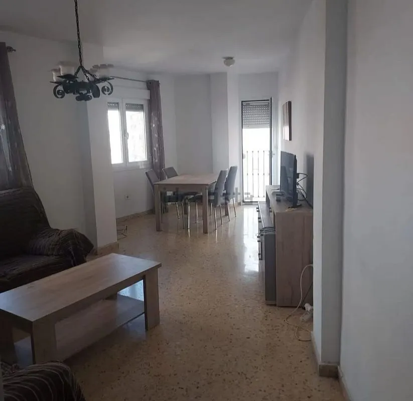 Séjour - Student Flat with Balcony in Almería Centre