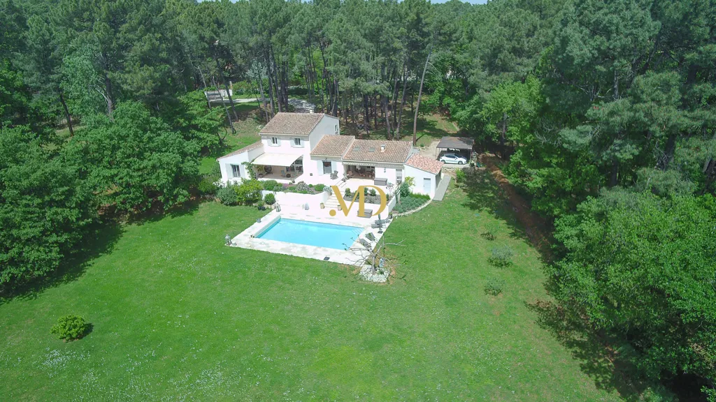 Vue aérienne - Maison avec Parc Boisé à Roussillon