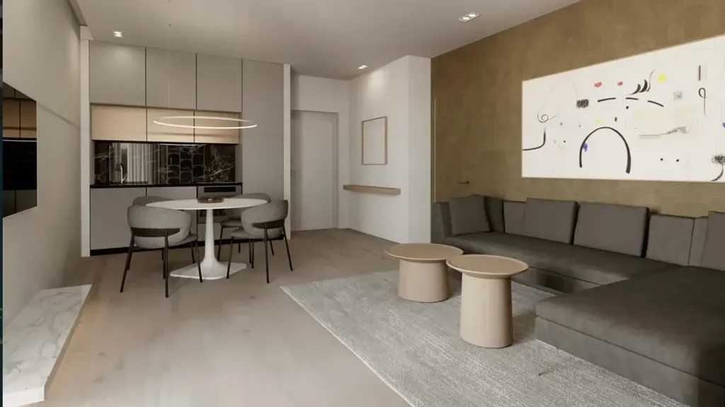 Living Room - Ground Floor Apartment with Private Garden in Florence