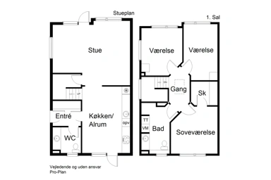 Plan - Four-Bedroom Terraced House in Rødovre