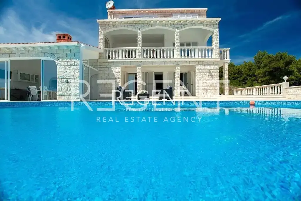 Piscine - Stone Villa with Sea View on Korčula Island