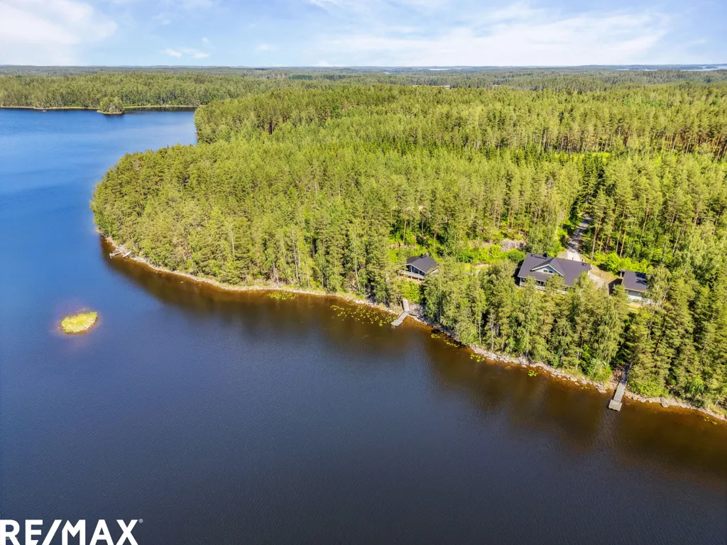 Vista aerea - Geothermal House with Private Beach in Taipalsaari