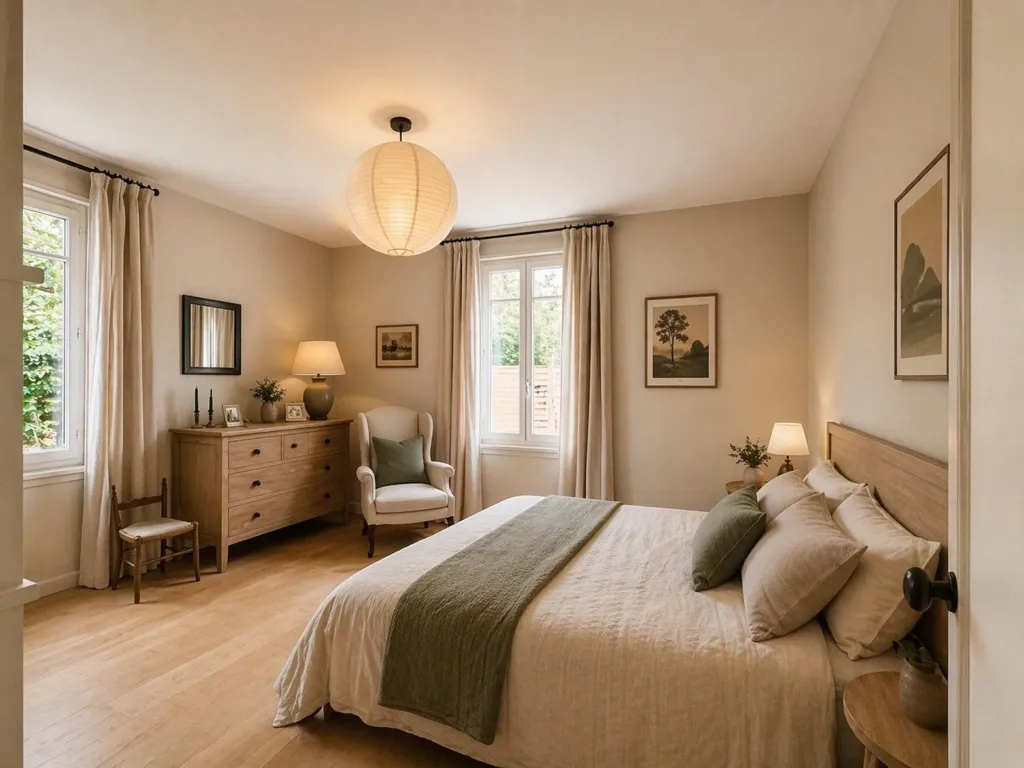 Bedrooms - Single-Storey House with Large Garden in Merignac