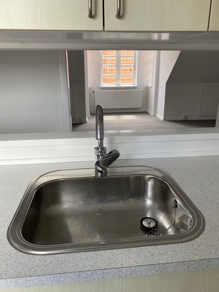 Kitchen - Refurbished Apartment with Harbour View in Strandgade