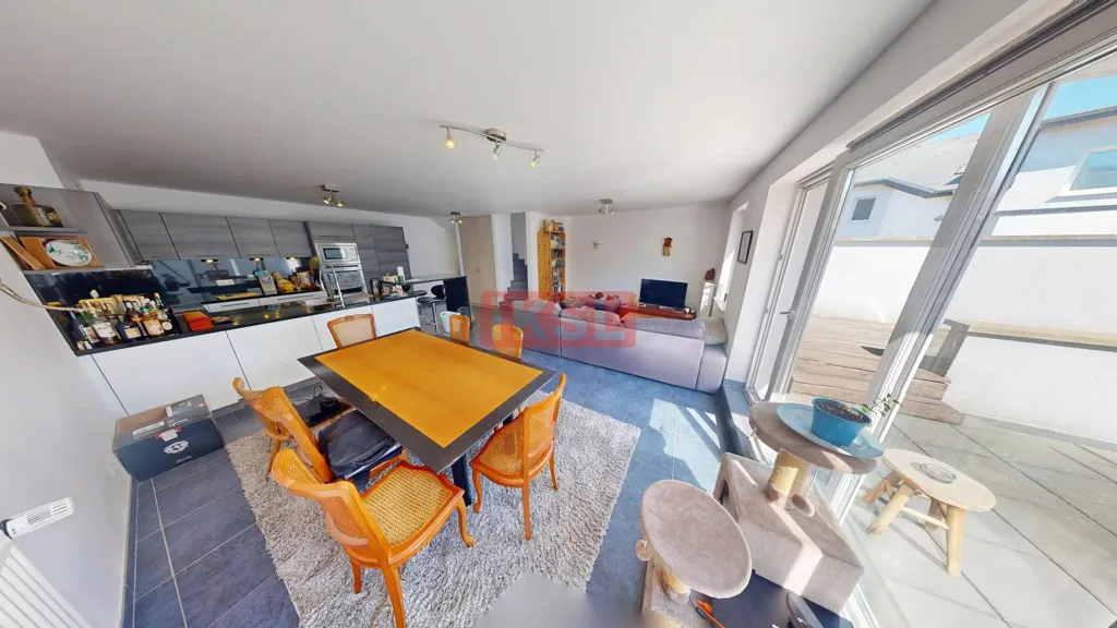 Dining Room - Triplex Apartment with Garden View in Hobscheid