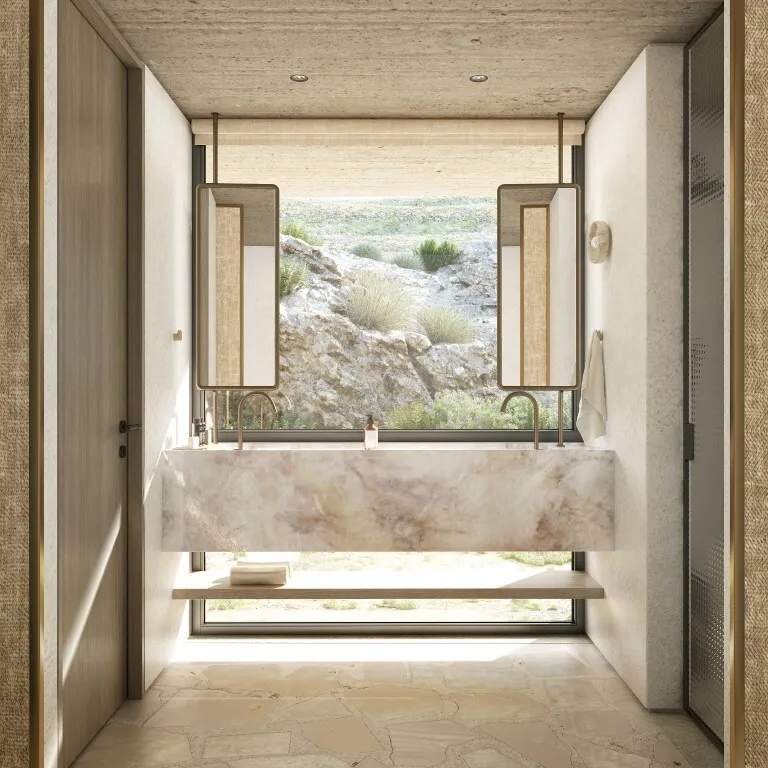 Salles de bain - Hilltop Flat with Sea Views in Elounda