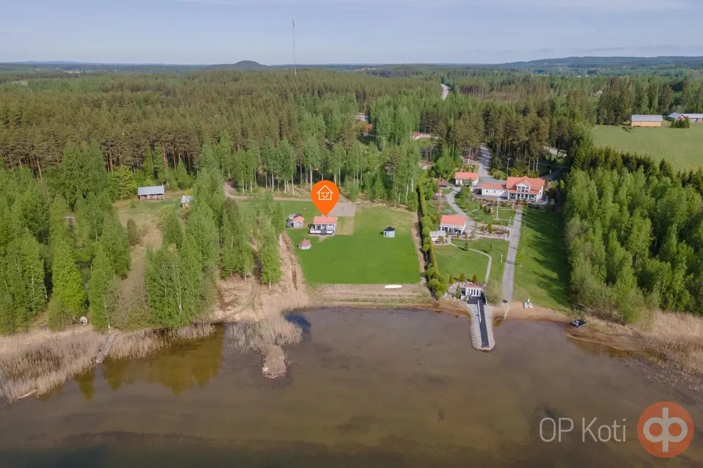 Õhuvaade - Riverside Plot with Sauna in Sotkamo