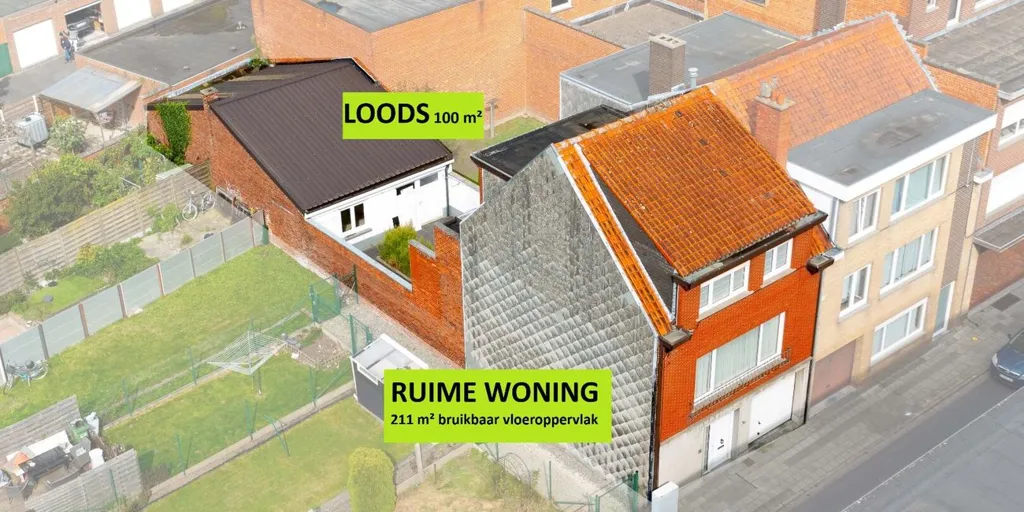 Õhuvaade - Central Townhouse with Loft in Roeselare