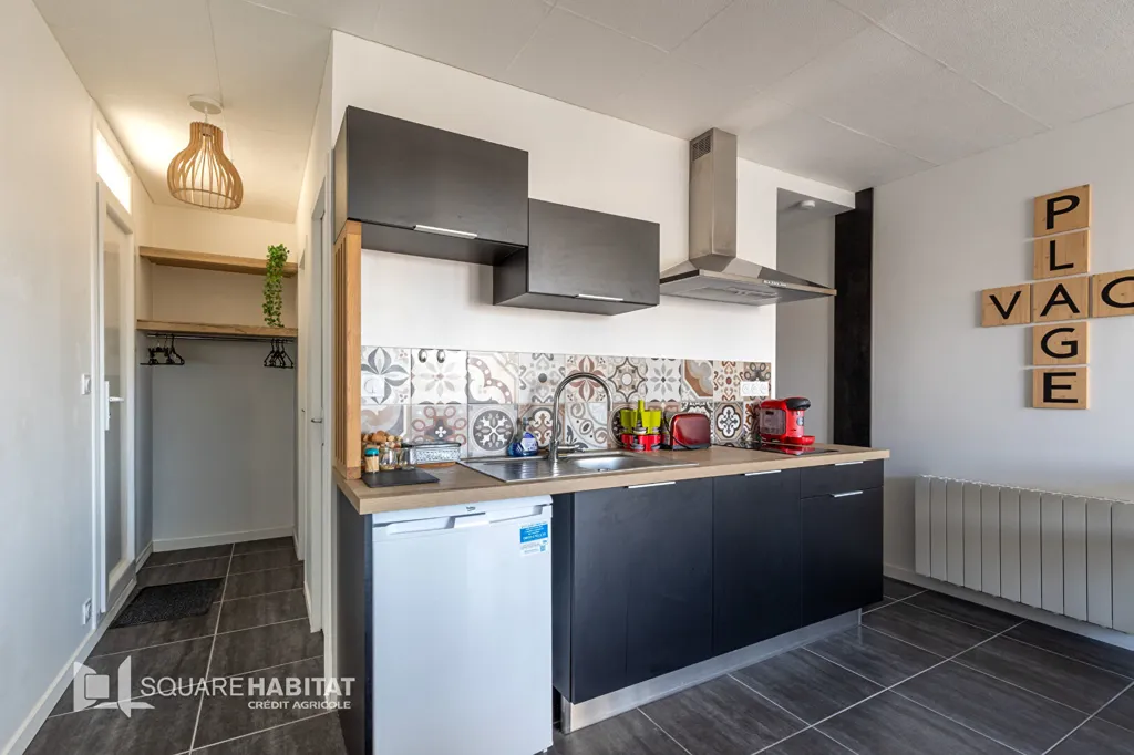 Cuisine - Studio avec balcon au sud à Saint-Hilaire-de-Riez