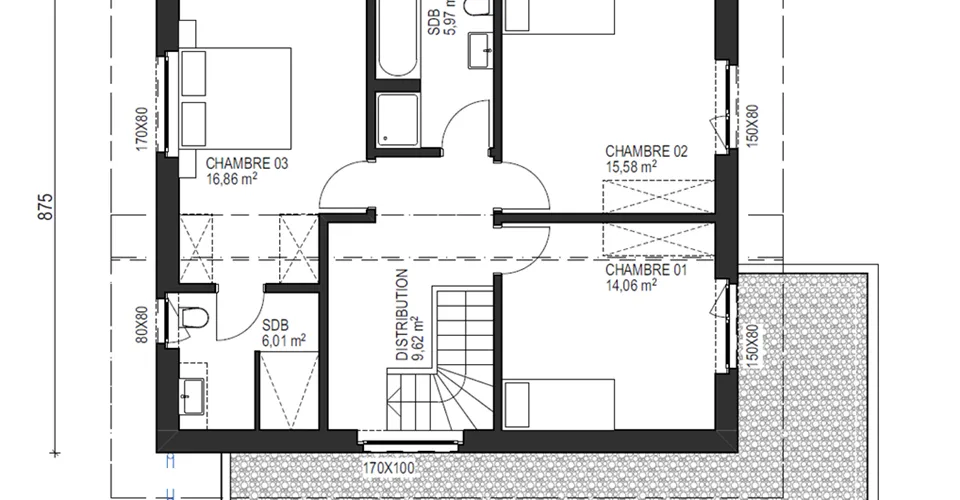 Plaan - Architect-Designed Villa in Marsens