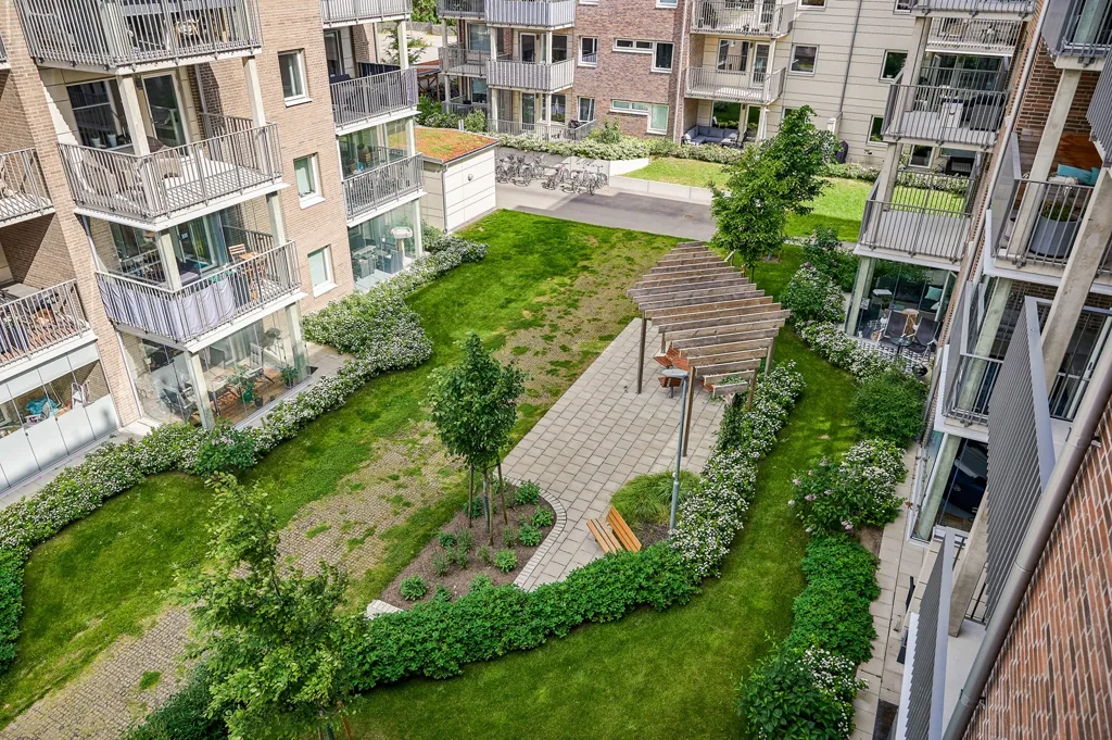 Vista aerea - Modern Flat with West-Facing Balcony in Mariastaden