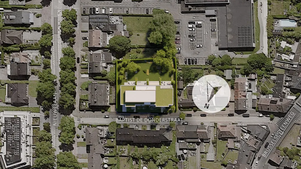 Vista aerea - Eco-Friendly Apartments with Terraces in Meise