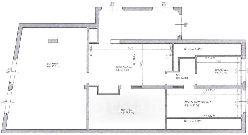 Planimetria - Duplex House with Balcony in Muggia