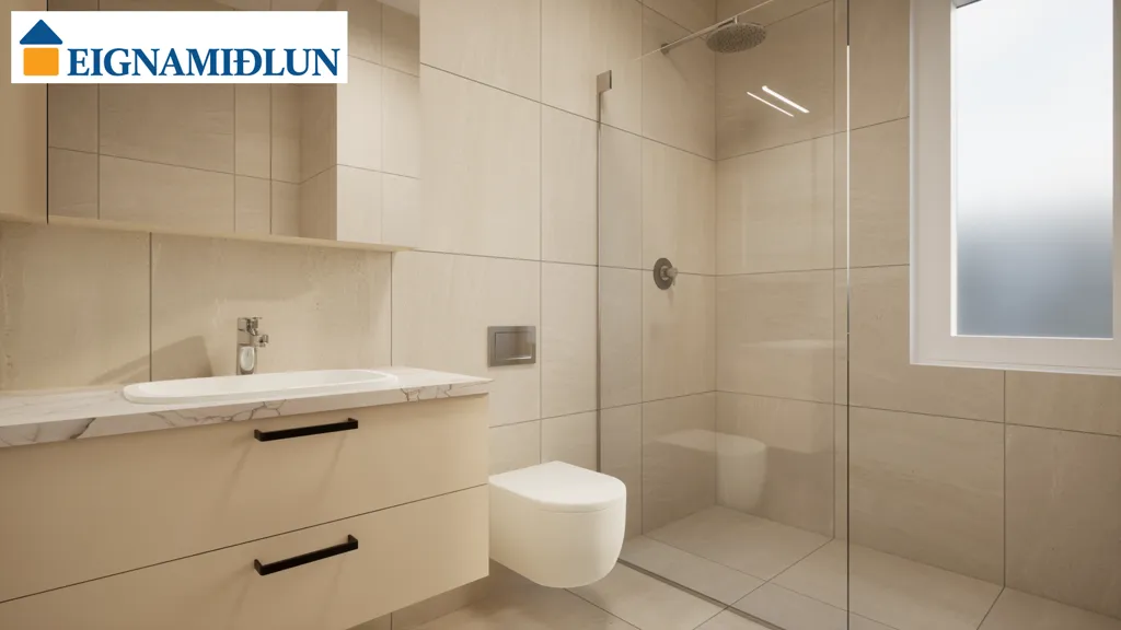 Salles de bain - 5-Bed Apartment with Balcony in Álftanes