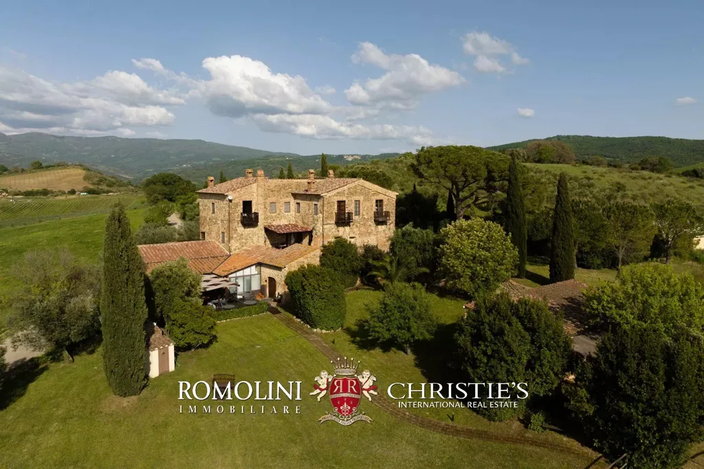 Vue aérienne - 17th-Century Villa with Pool in Maremma, Tuscany