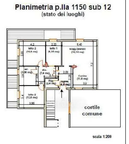 Plaan - Mansard Apartment with Balcony in Sirignano