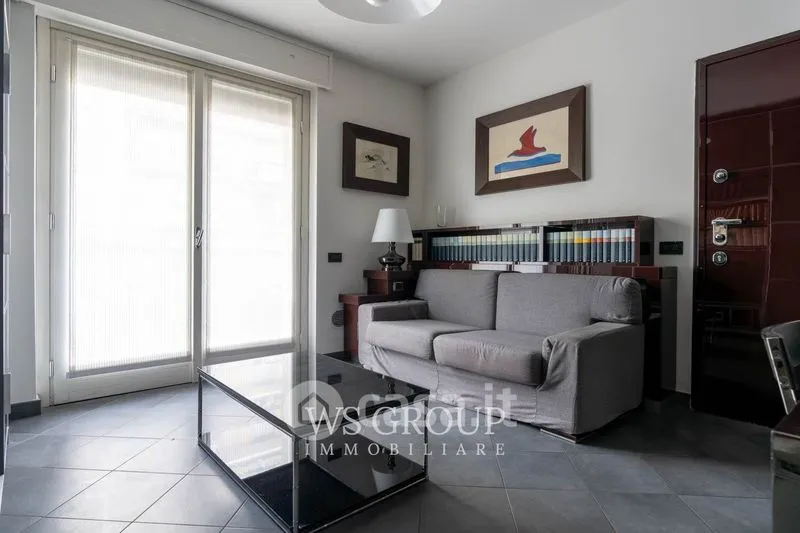 Living Room - Modern Bilocale with Balcony in Monza