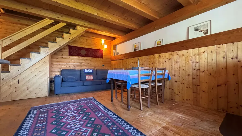 Living Room - Rustic House with Mountain View in Varzo