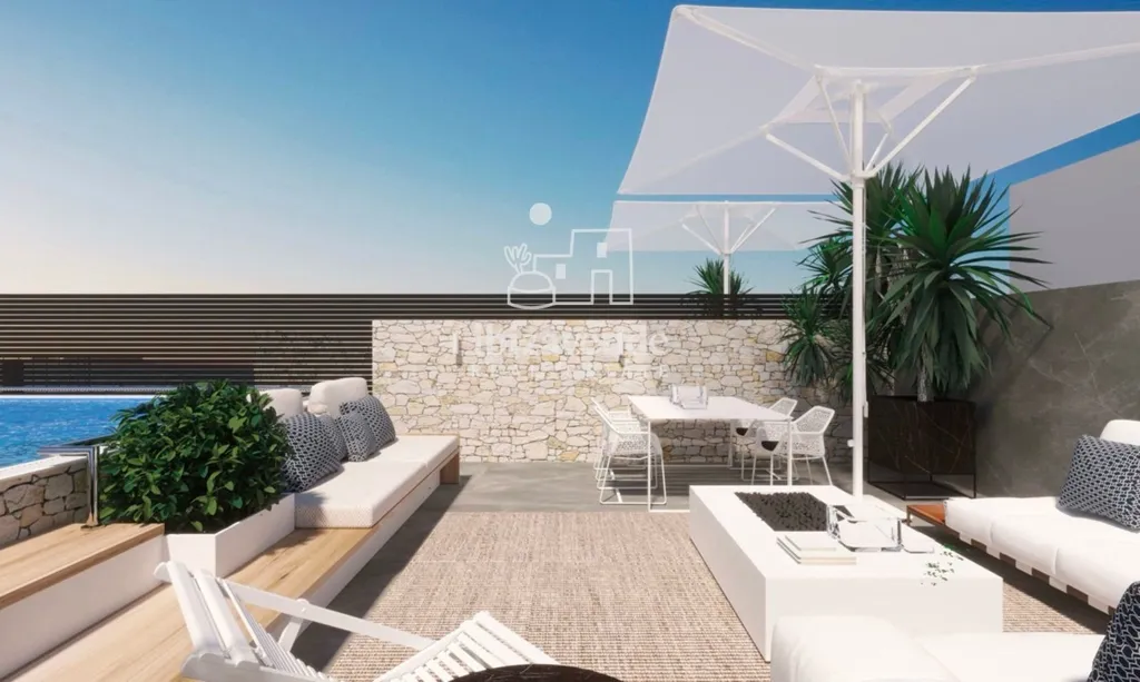 Piscine - New Build Apartment with Sea View in San Antonio