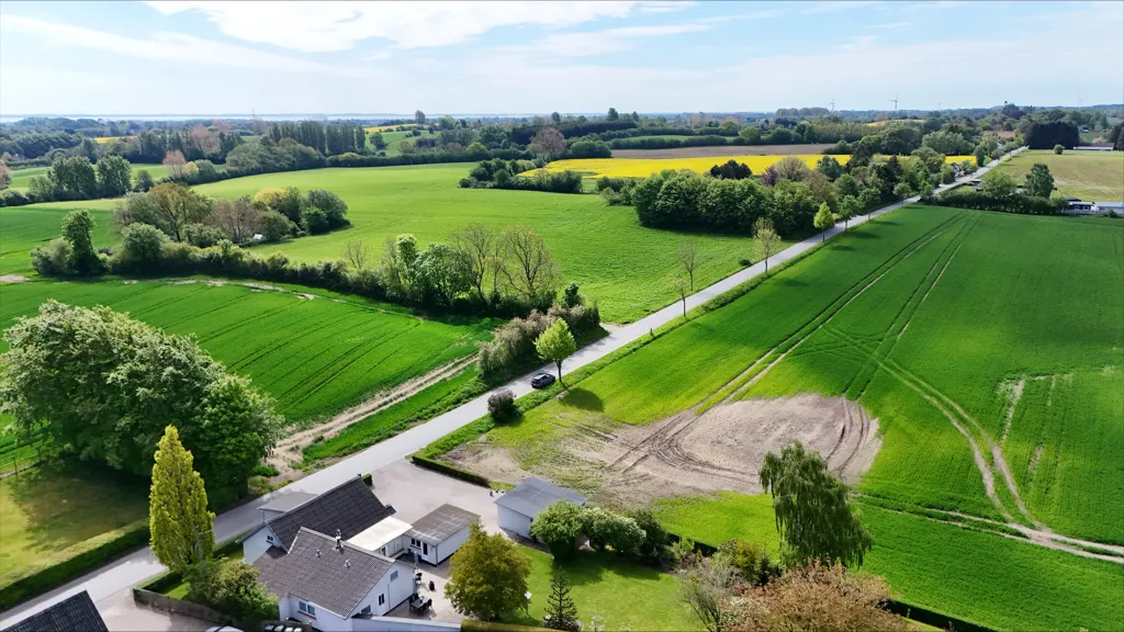 Vue aérienne - Villa with Workshop near Gudme