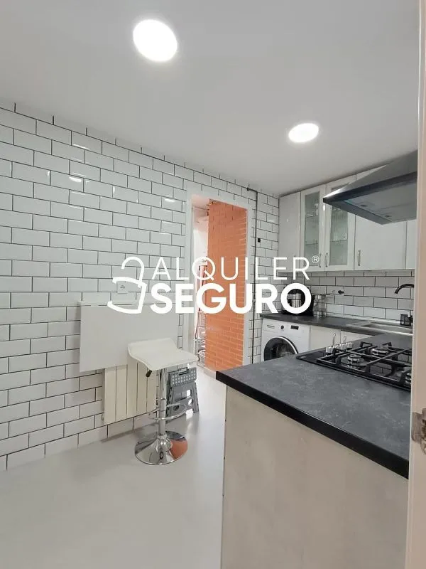 Köök - Apartment with Pool and Terrace in Restón