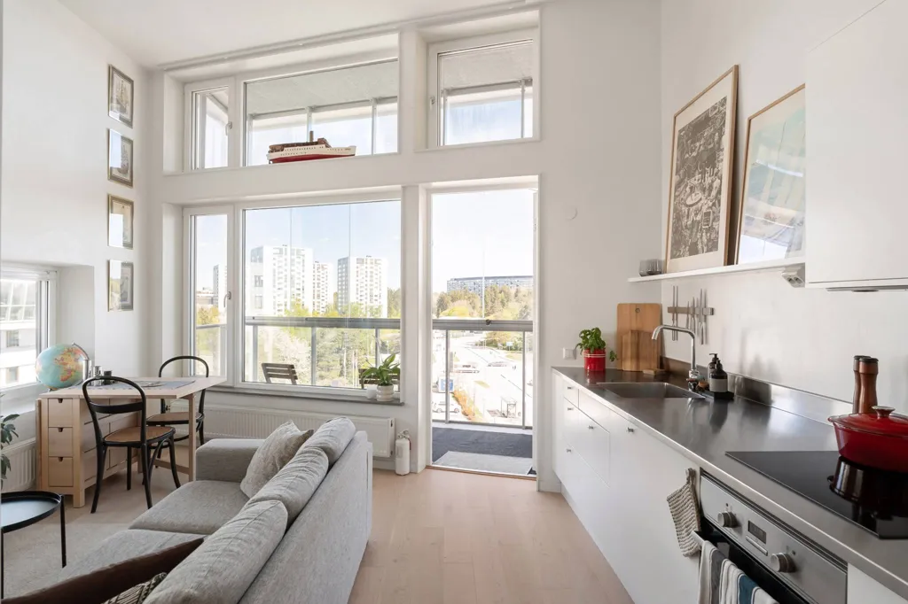 Séjour - Studio Apartment with High Ceilings in Roslags Näsby
