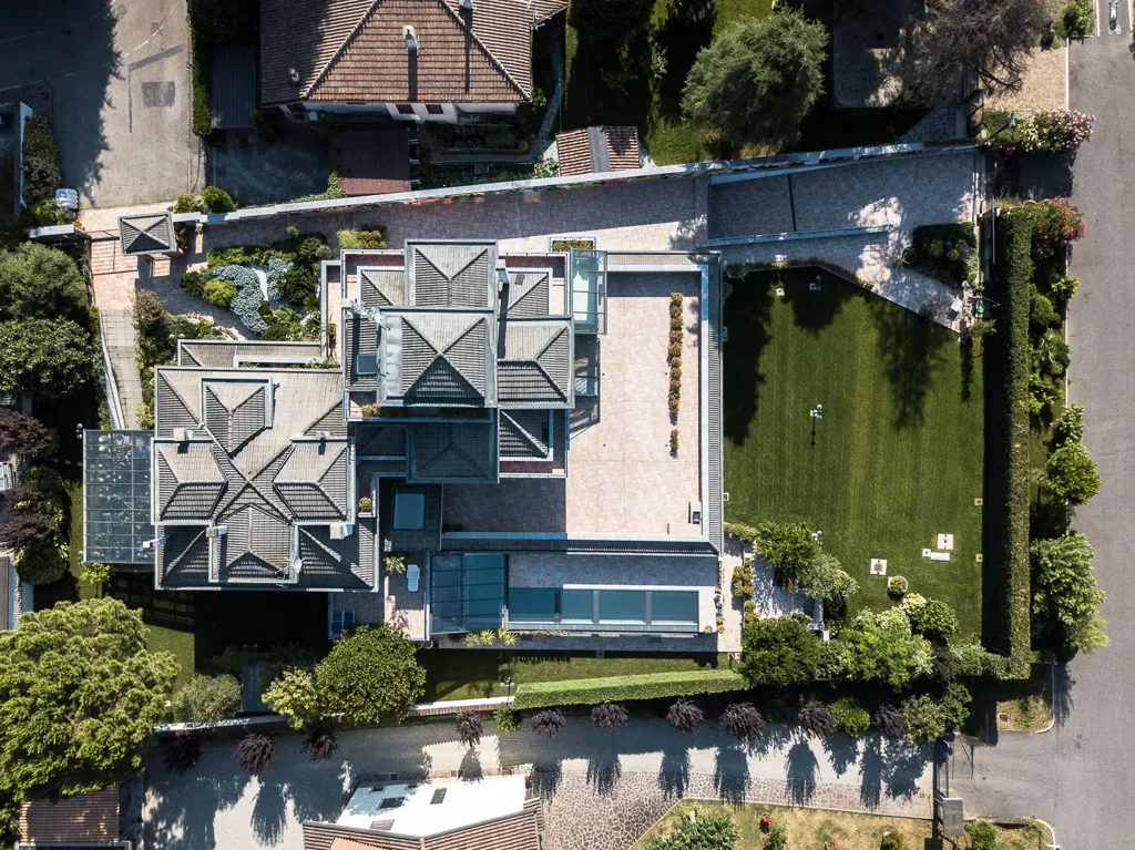 Aerial - Luxury Villa with Indoor Pool in Pantigliate