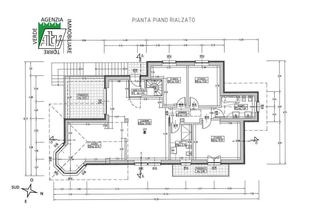 Planimetria - Villa with Mountain View in Sporminore