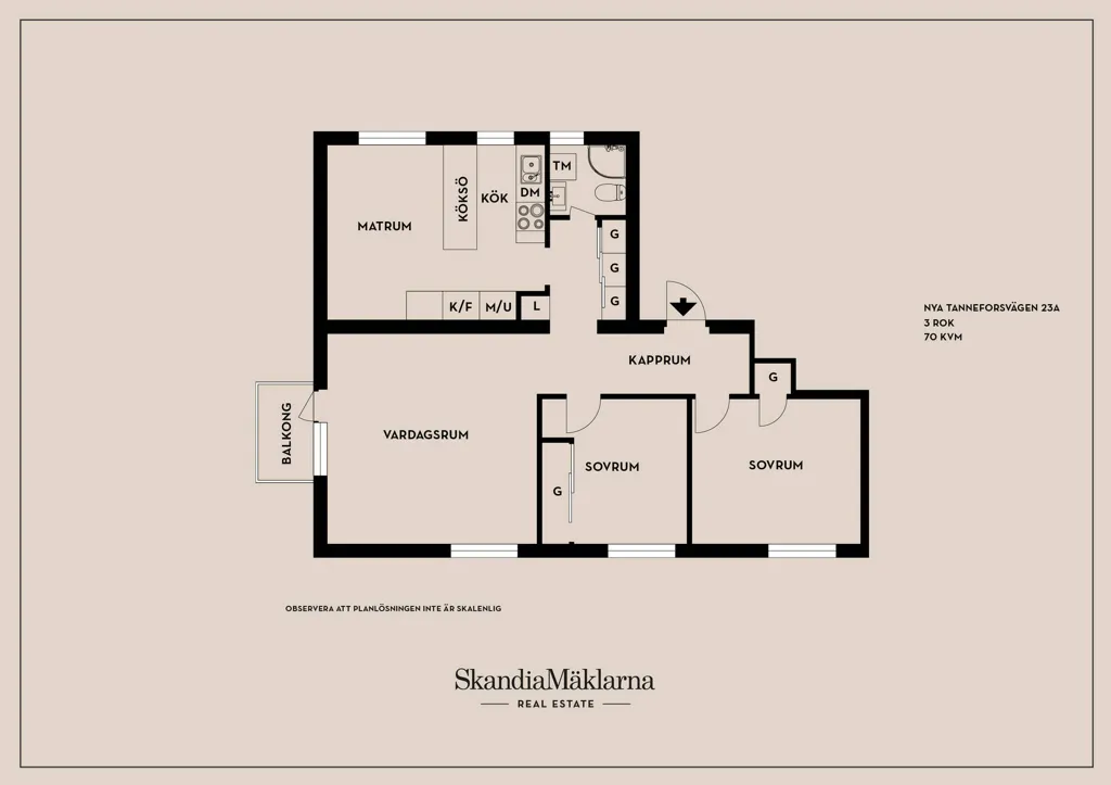 Plaan - Spacious Apartment with Balcony in Linköping