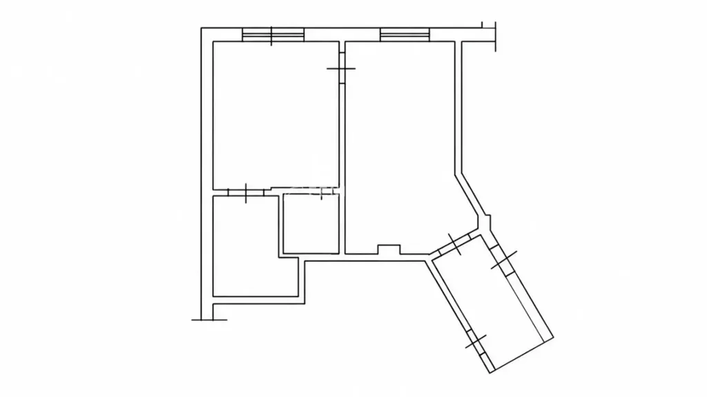 Plan - Rustic-Style Flat with Balcony in Milan