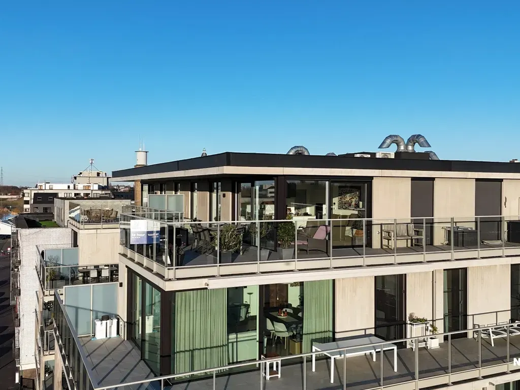 Vue aérienne - Appartement avec Vue sur la Leie à Harelbeke