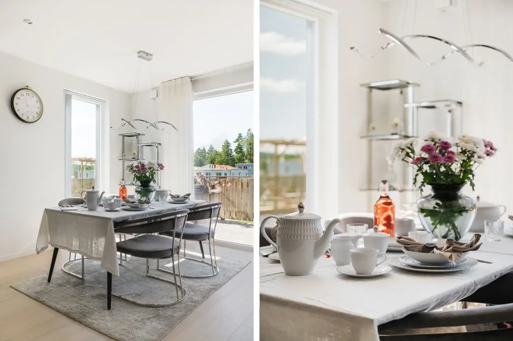 Sala da pranzo - Eco-Friendly Duplex with Solar Panels in Läggesta