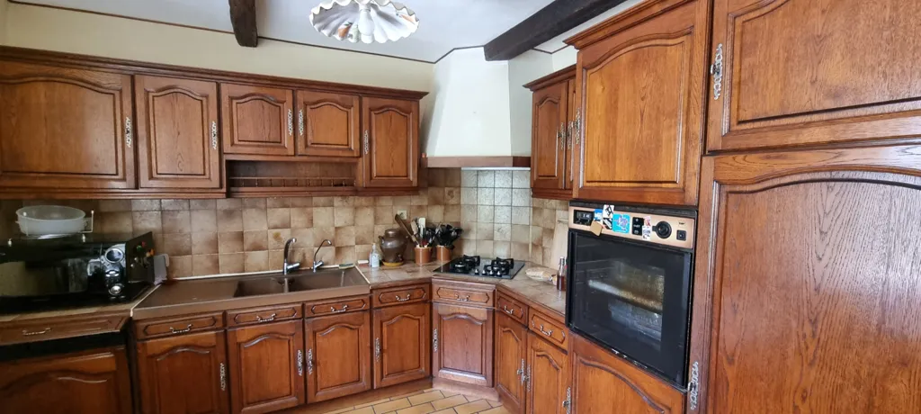Köök - Charming Longère with Pool Potential in Ouzilly