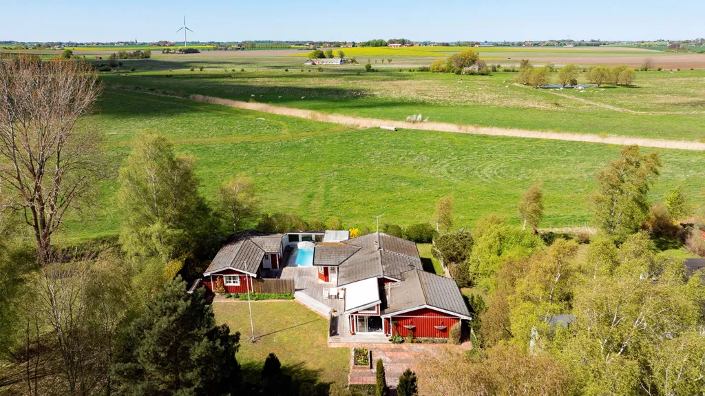 Vue aérienne - Villa with Pool and Sea View in Beddingestrand