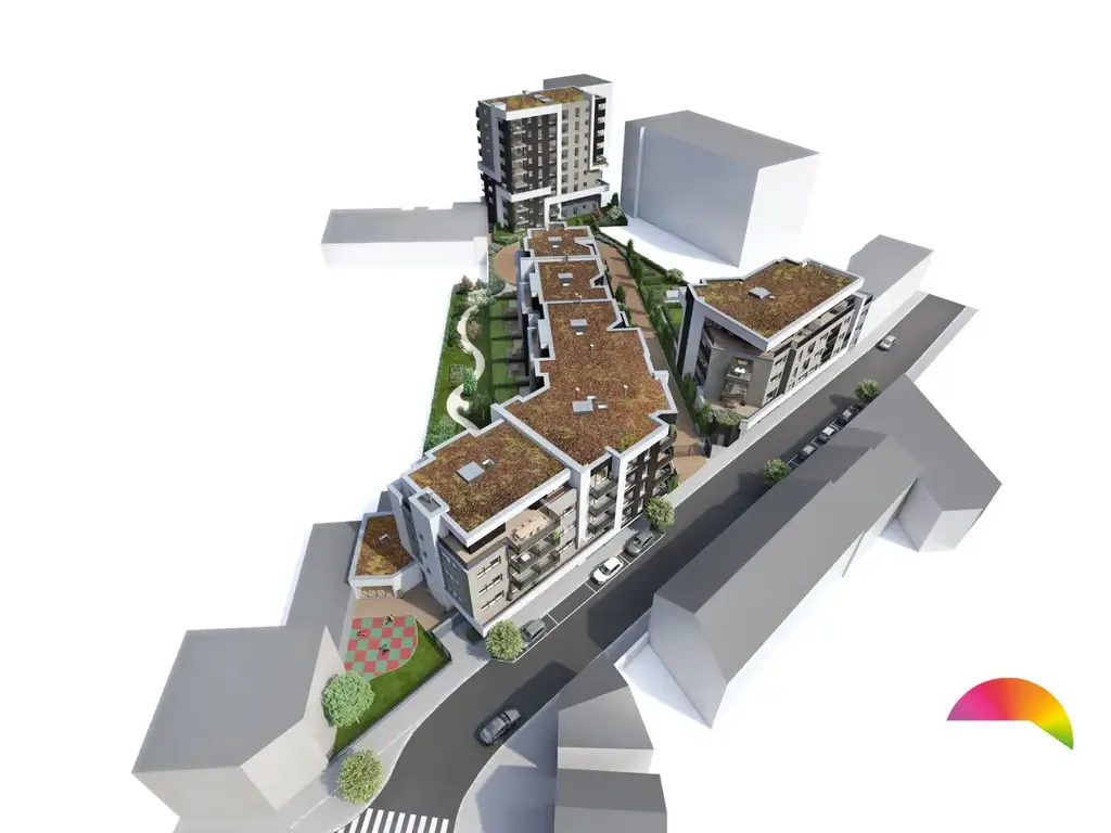 Vue aérienne - Appartement Neuf avec Terrasse et Vue dans un Domaine Privé
