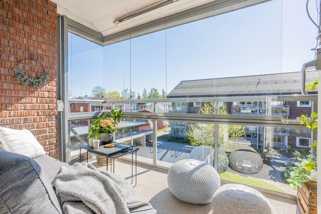 Balcon - Apartment with Garden and River View in Västerbotten